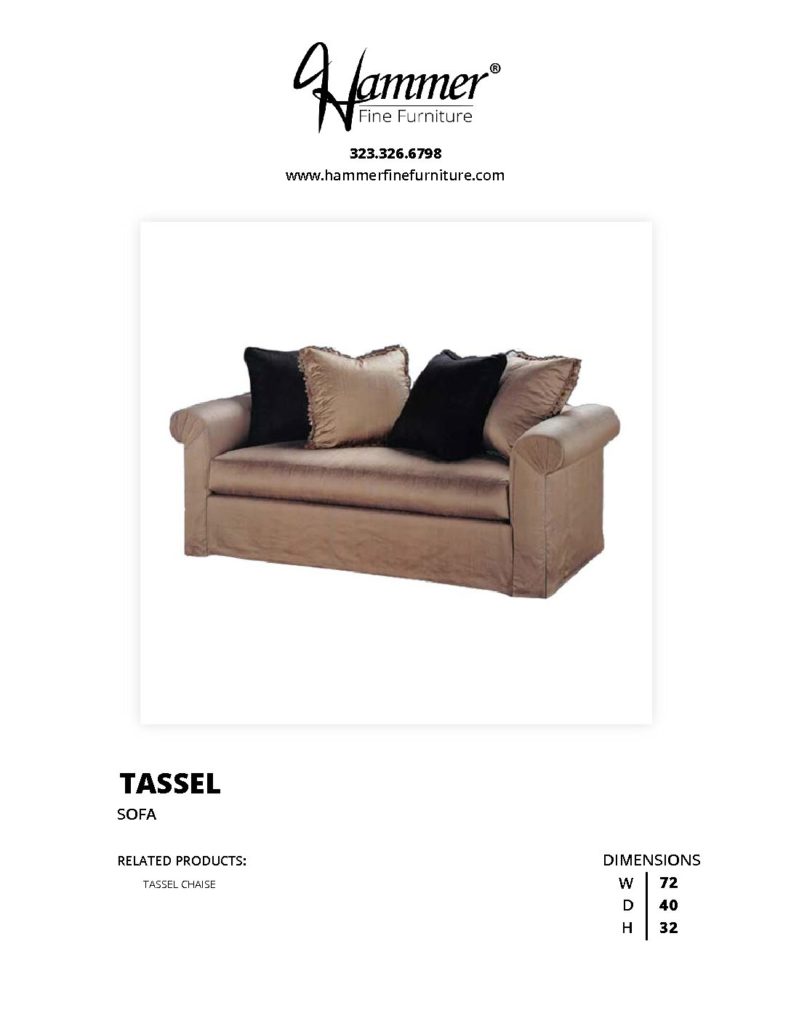 TASSEL SOFA Hammer Fine Furniture
